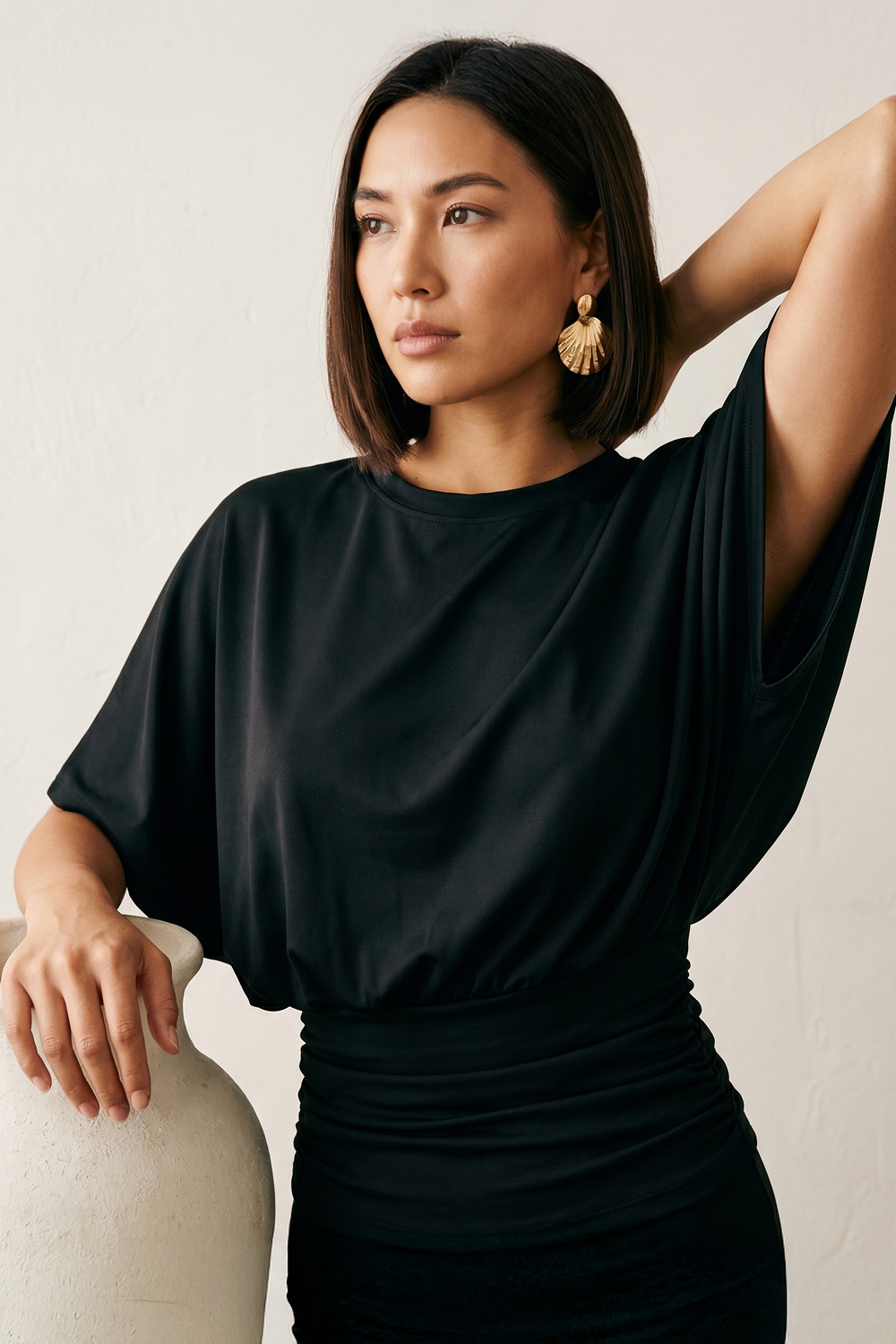 Grant Blanc | Women’s Loose Fit Summer T-Shirt Casual Batwing Sleeve Top