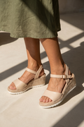 Grant Blanc | Women’s Casual Platform Ankle Strap Wedge Sandals