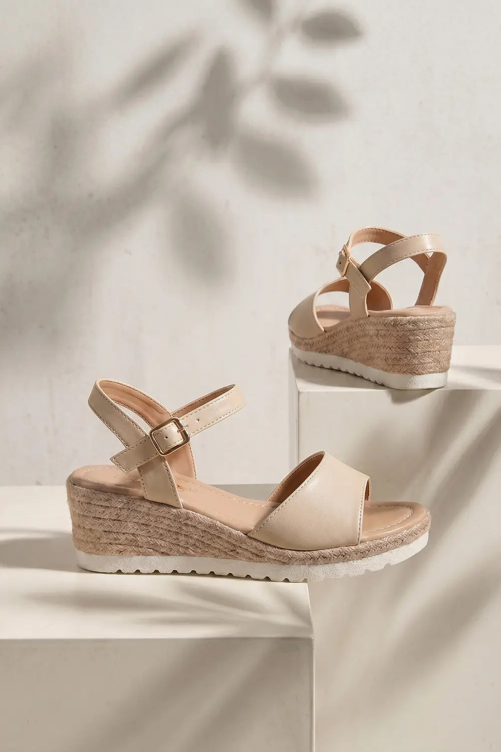 Grant Blanc | Women’s Casual Platform Ankle Strap Wedge Sandals Grant Blanc
