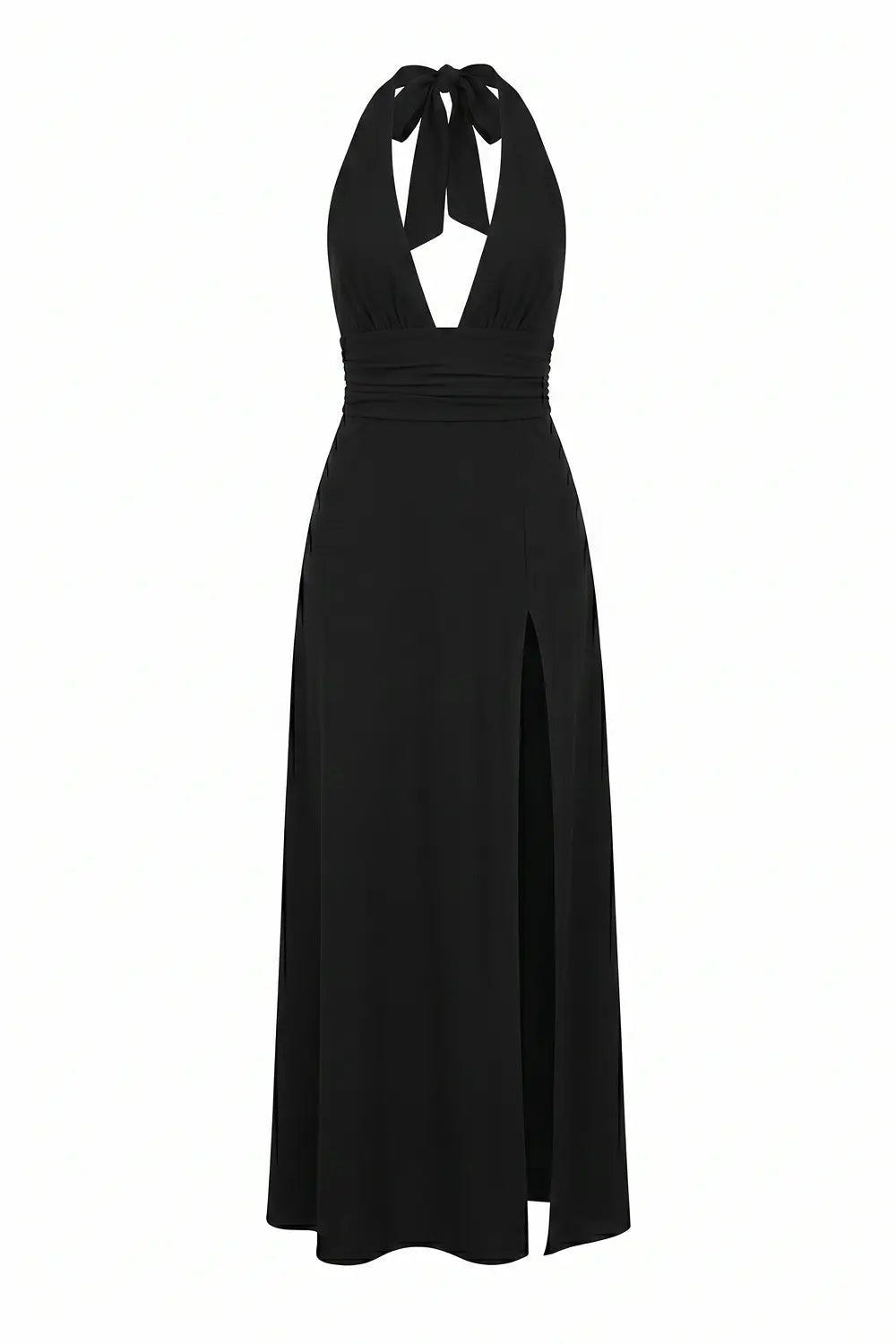 Grant Blanc | Women’s Elegant Halter Maxi Dress Backless Side Slit Grant Blanc