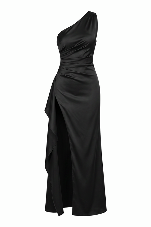 Grant Blanc | Women’s Backless Satin Maxi Dress Slim Fit Evening Gown