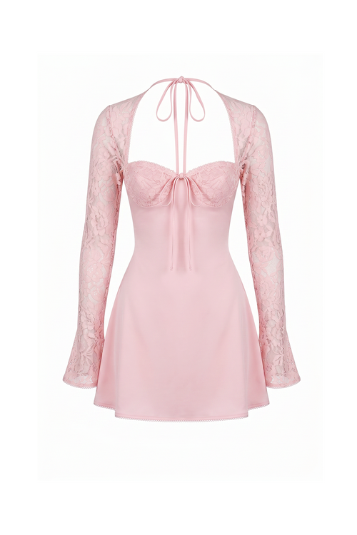 Grant Blanc | Women’s Backless Lace Mini Dress for Party & Date Night