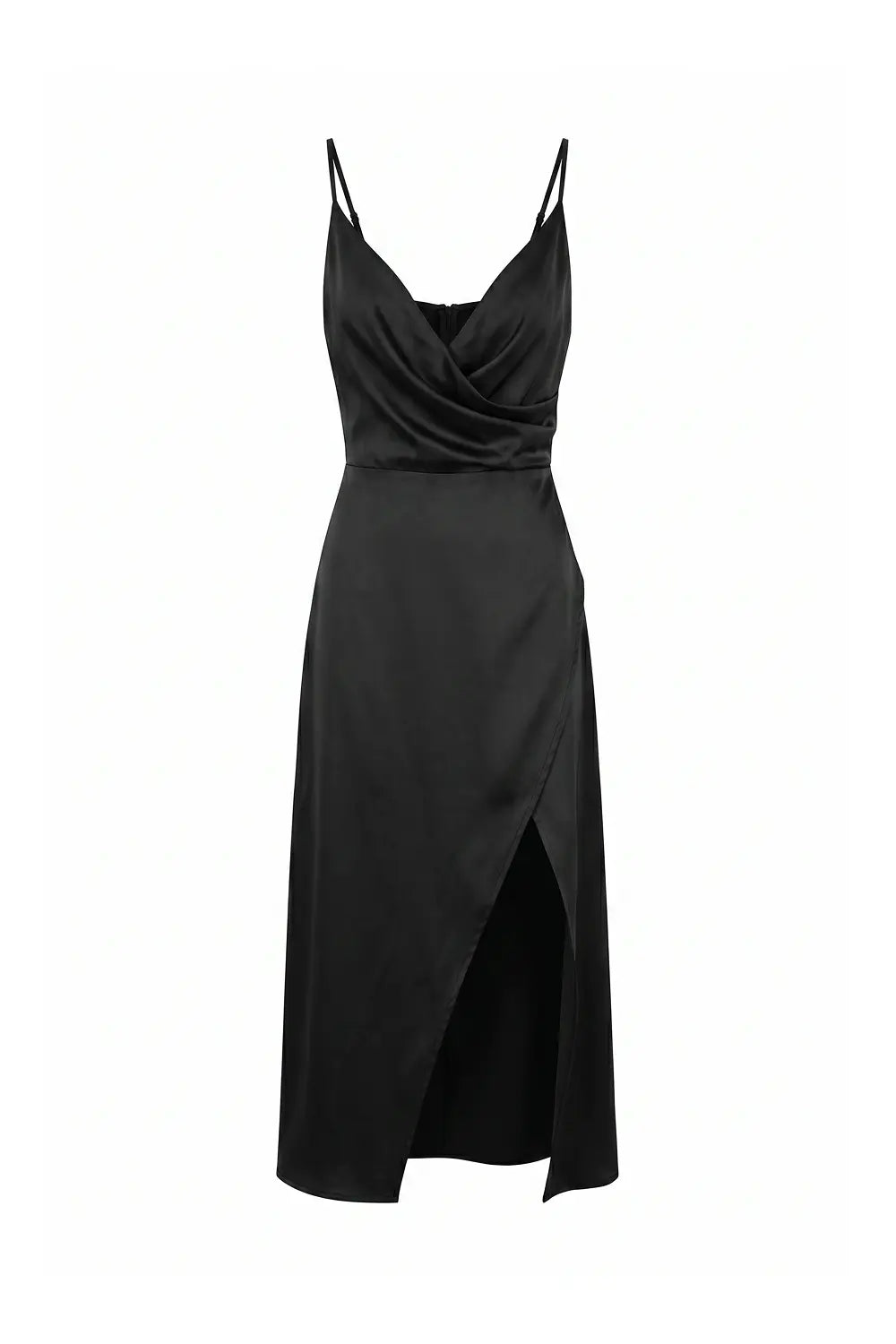 Grant Blanc | Women’s Deep V Midi Summer Dress Elegant Sleeveless Slit Dress Grant Blanc
