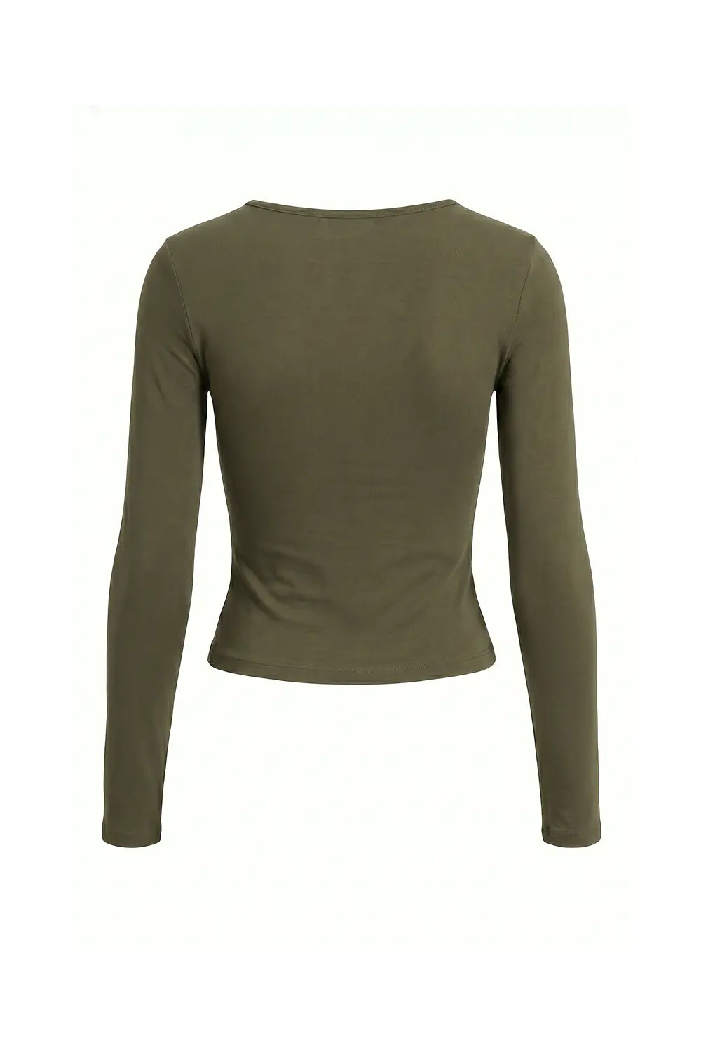 Grant Blanc | Women Long Sleeve Crop Top Slim Fit Stretch Grant Blanc