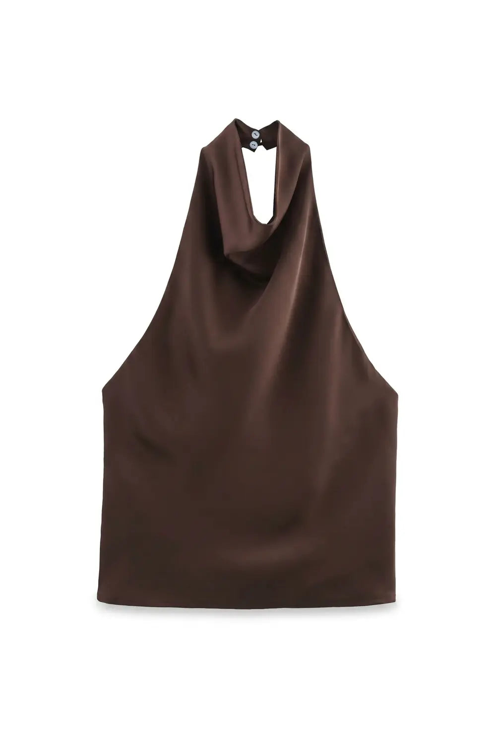 Grant Blanc | Women’s Elegant Satin Halter Neck Top for Events and Parties Grant Blanc