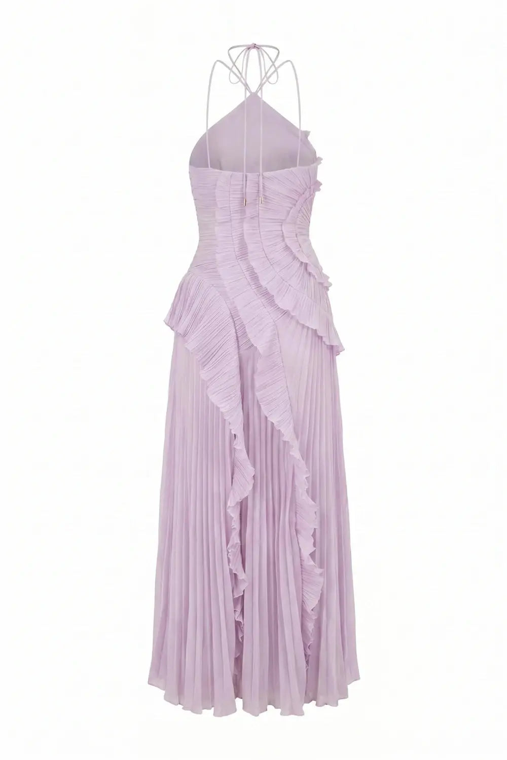 Grant Blanc | Women’s Pleated Evening Dress Ruffle Maxi Formal Occasion Wear Grant Blanc